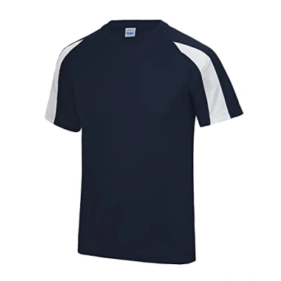 Image of AWDis Contrast Cool T French Navy/Arctic White
