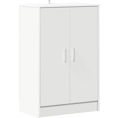 Image of vidaXL Shoe Cabinet White 60x35x92 cm Engineered Wood