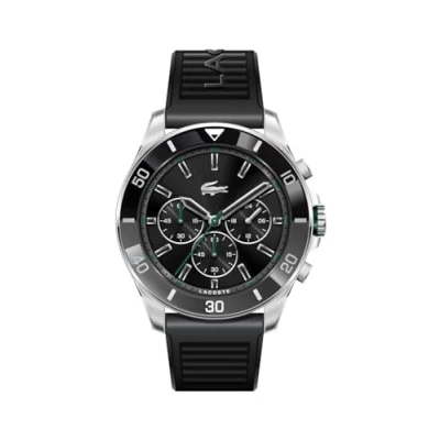 Image of Lacoste Chronograph Quartz Watch for Men with Black Silicone Bracelet 2011152