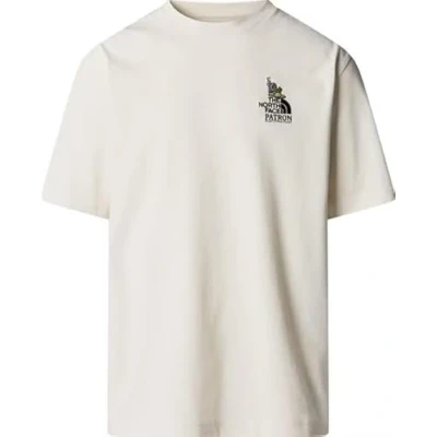 Image of The North Face Clean Trails Oversized TEE Print Tshirt, Men&#039;s, Size: Medium, White dune