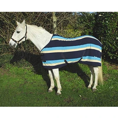 Image of Rhinegold Elite Fleece Rug 4/9 Burgundy Stripe