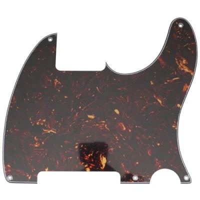 Image of Musiclily 5 Hole Tele Pickguard Blank for Fender USA/Mexican Telecaster Esquire Guitar, 4Ply Tortoise Shell