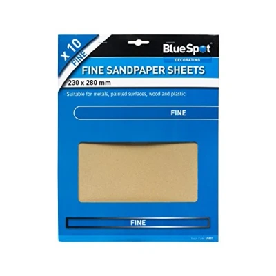 Image of Blue Spot Tools 19851 Fine Sandpaper, Black, 230 x 280 mm