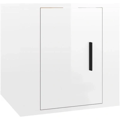 Image of vidaXL Wall Mounted TV Cabinet High Gloss White 40x34,5x40 cm