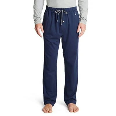 Image of Nautica Men&#039;s Soft Knit Sleep Lounge Pant Pajama Bottom, Navy, XL