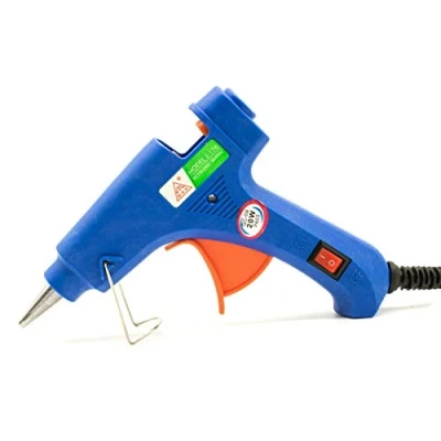 Image of Hot Glue Gun Heats Up Quickly 20W Mini Heating Melt with Sticks ON Off Switch for DIY Arts, Hobby, Craft, Home Repairs, Fabric,Wood, Glass, Card, Plastic (Glue 100 Sticks)