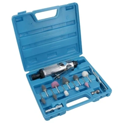 Image of 15pc 1/4&quot; Straight Air Die Grinder Buffer and Stone/Accessory Kit TE352