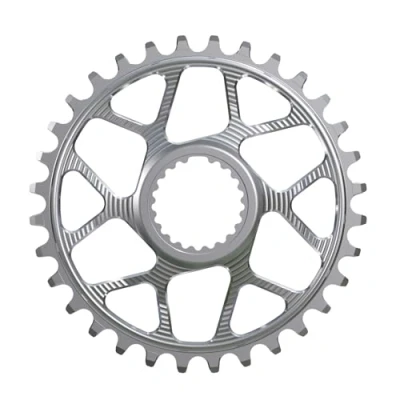 Image of Works Components Narrow Wide Chainring to Fit Shimnao Direct Mount 12SPD HG (Silver, 30T)