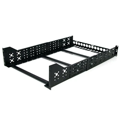 Image of StarTech.com 3U Universal Server Rack Rails TAA Compliant Fixed Mounting 19&quot; Adjustable Depth Mount (UNIRAILS3U)