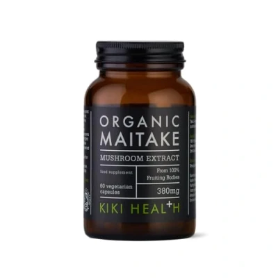 Image of KIKI Health Organic Maitake Extract Mushroom Powder Antioxidants Rich Superfood for Immune System Support Real Fruiting Bodies Supplement Vegan, Gluten Free, Non GMO 50g