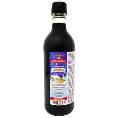Image of Zero Sugar Swedish Yule Julmust Soda Syrup Concentrate 500 ml Make 12.5 Litres of Free Soft Drink by Adding Flavouring to Carbonated Sparkling Fizzy Water Added Taste Hops and Malt