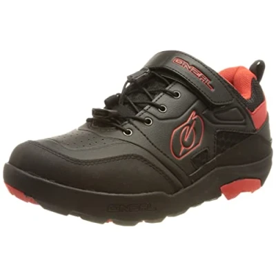 Image of O&#039;Neal Cycling Shoe Mountain Bike MTB DH FR Downhill Freeride high Grip, Speed Lacing System, mesh Ventilation Traverse Flat Adult Black red Size 39