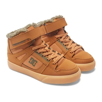 Image of DC shoes PURE WNT EV Skate for kids, Size: 12K, Wheat Leather and textile