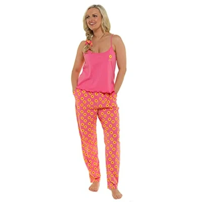 Image of undercover lingerie Ladies Flower Long Pyjamas LN1587 Pink 8 10