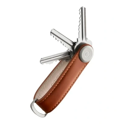 Image of orbitkey Premium leather 2.0 (Cognac with Tan Stitching)