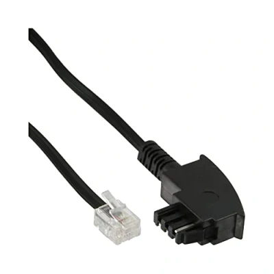 Image of InLine 18901 Cable for Telecoms/Siemens Devices TAE F Male to RJ11 1 m Black
