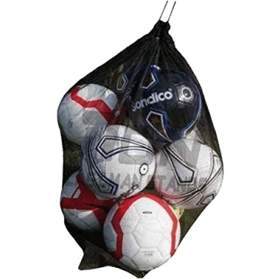 Image of ND 12 Ball RED Mesh Net Carry Football, Netball, Rugby Extra Large Balls Bag UK