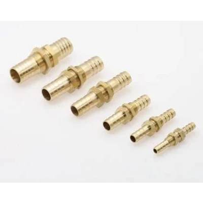 Image of Motorsport Bulkhead Fitting Brass Barb Pipe Hose Tube Connector Adapter Fuel Oil (4MM)