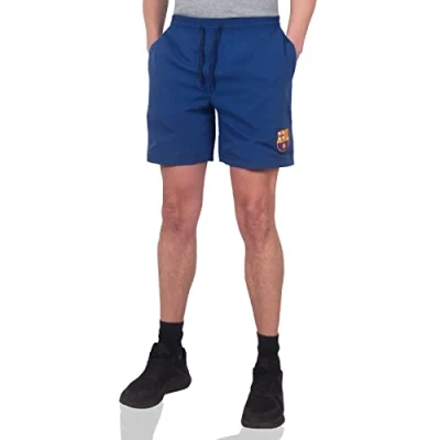 Image of FC Barcelona Official Football Gift Mens Poly Shorts Blue Medium