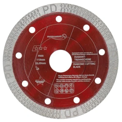 Image of PRODIAMANT Premium diamond tile wheel ø 4.5 inch F993 for and porcelain stoneware 115 mm x 22.23 extra thin cutting disc