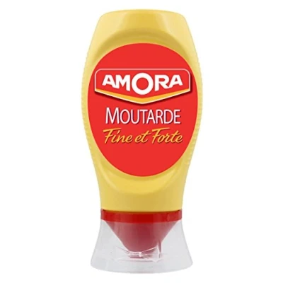 Image of French Strong Amora Dijon Mustard Moutarde de Fine et Forte Flacon Souple 265 gr