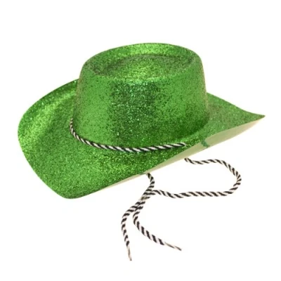 Image of Glitter Cowboy Hat, Green