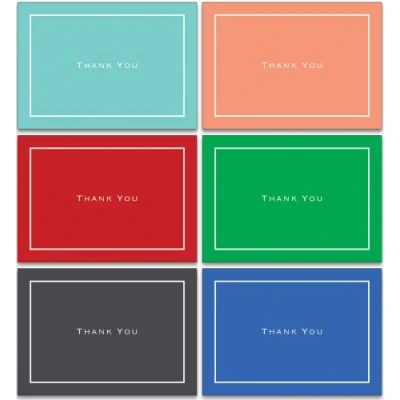 Image of 36 Thank You Cards Made from Recycled Paper with Envelopes