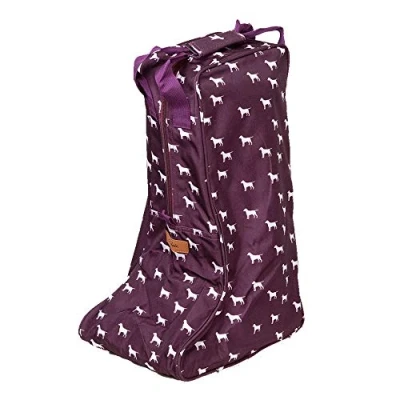 Image of Rydale Wellington Boot Storage Bag Zipped Carry Handle Carrier Welly Men&#039;s Ladies (Wagging Dog)