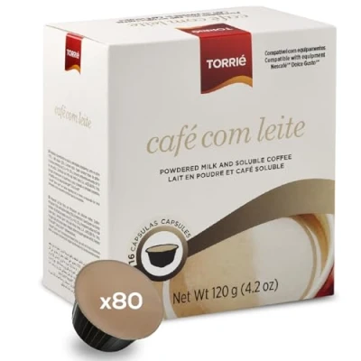 Image of Torrié Coffee with Milk Pods Compatible Dolce Gusto® (80 pods)