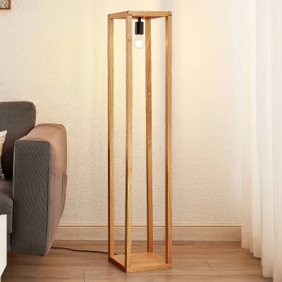 Image of Lucande Sedrik floor lamp, box shape