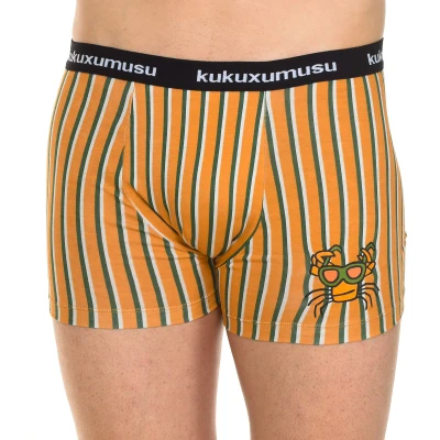 Image of Kukuxumusu Mens Thin elastic boxer and fabric adaptable to the body 98246 men Orange Size Medium