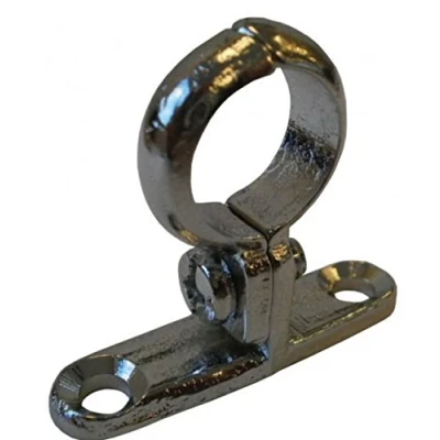 Image of 42mm Cast Brass Chrome Plated Screw On Pipe Bracket