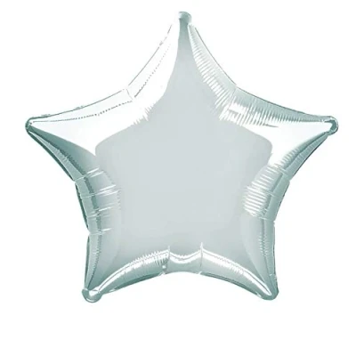 Image of Unique Party 53300 50 cm Foil Helium Balloon in Silver Star Shape