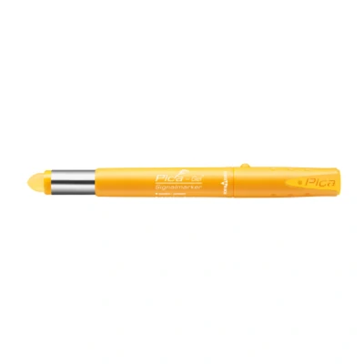 Image of Pica GEL Yellow Signalmarker Marker Pen with Clip for Metal Rubber Stone 8084
