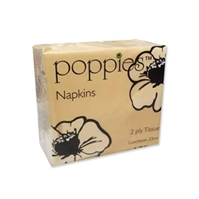 Image of 125 Buttermilk Paper Napkins 33cm 2 Ply for Birthdays Parties Events Restaurants (125)