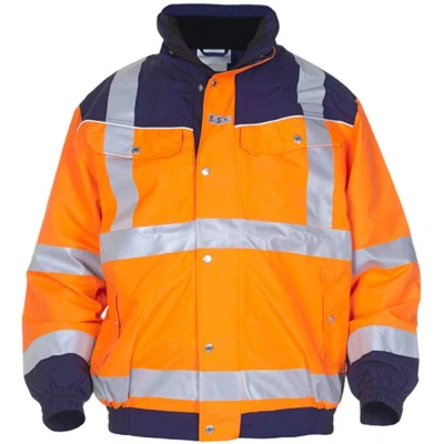 Image of Furth High Visibility Sns Pilot Jacket Two Tone Orange / Navy Small