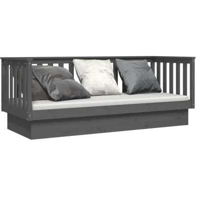 Image of vidaXL Day Bed without Mattress Grey 75x190 cm Small Single Solid Wood Pine