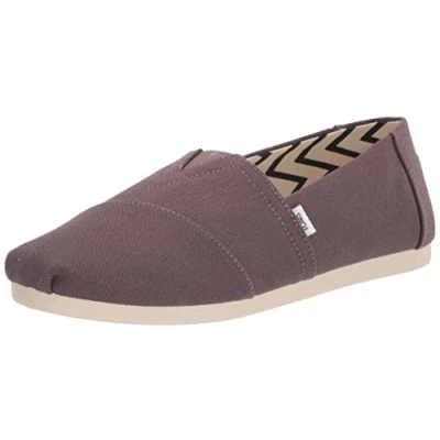 Image of TOMS Mens Recycled Cotton Alpargata Loafer Flat, Grey, 7 UK