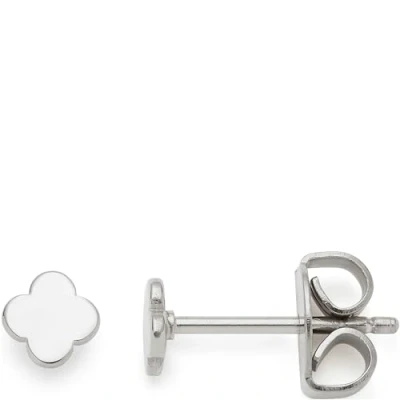 Image of Leonardo Jewels Ciao Janna 023900 Stud Earrings 1 Pair Delicate Stainless Steel with Clover Leaf Ornaments, Ear Stacking, Silver, Jewellery Women, Eine Grösse, Steel, No Gemstone