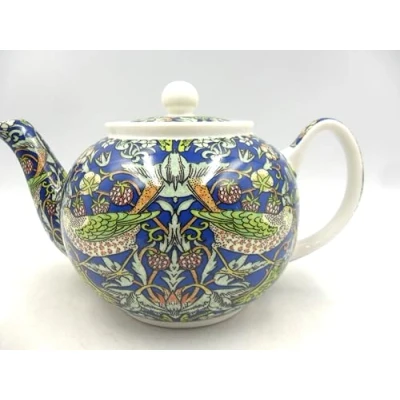Image of 2 Cup teapot in William Morris Blue Strawberry Thief Design for The Abbeydale Collection