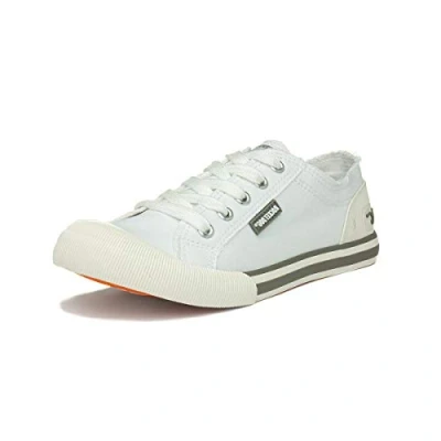 Image of Rocket Dog Women&#039;s Jazzin Trainers, White, 6 UK