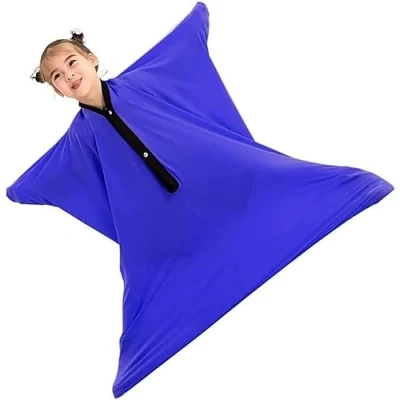 Image of Sensory Direct Body Sock for Autism Small &amp; Red Kids, Adults, Boys Girls Full Wrap Hyposensitivity, Compression, Anxiety, ADHD, ASD, Special Needs(Blue,L)