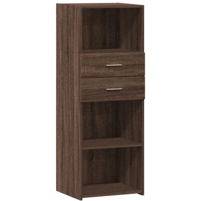 Image of vidaXL Highboard Brown Oak 45x42.5x124 cm Engineered Wood