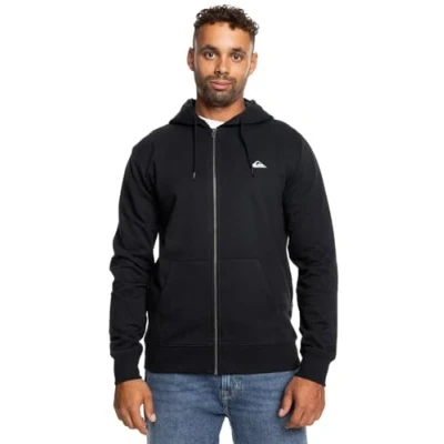 Image of Quiksilver Fleece with zipper BASIC HOOD ZIP YOUNG Men Black L