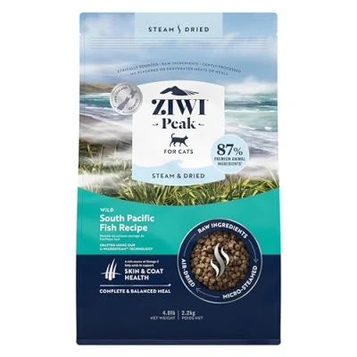 Image of ZIWI Peak Steam &amp; Dried Wild South Pacific Fish, 2.2 kg Natural, High Protein Cat Food Dry, Raw Alternative Grain Free Complete Dry