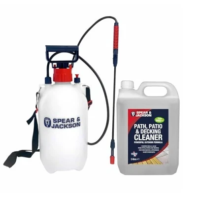 Image of Spear and Jackson 5L Path Patio Cleaner Pressure Sprayer Concentrated Washer Detergent Lichen Control Biodegradable