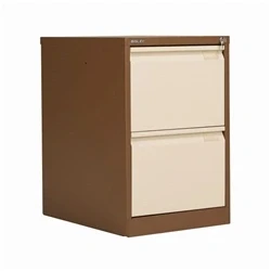 Image of Tc Bisley 2 Drawer Classic Steel Filing Cabinet Coffee Cream
