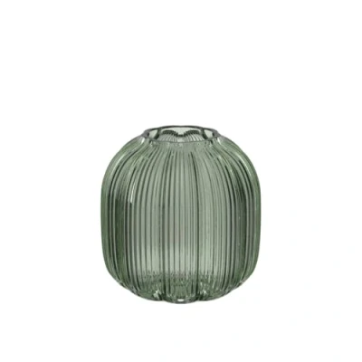 Image of Villeroy &amp; Boch Fleur Vert vase 11 cm Green, Dishwasher safe, Table vase, Floral design, hand blown, crafted Glass Decorative highlight, homeware, Home decor,