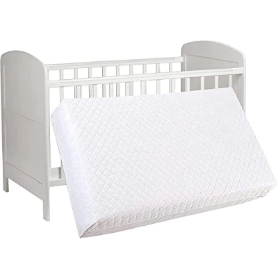 Image of Baby Travel Cot Mattress Toddler Bed, Crib Extra Thick Foam Fits Most Graco/M&amp;P Cots Breathable &amp; Anti Allergenic Removable Washable Cover (120cm x 60cm 7cm)