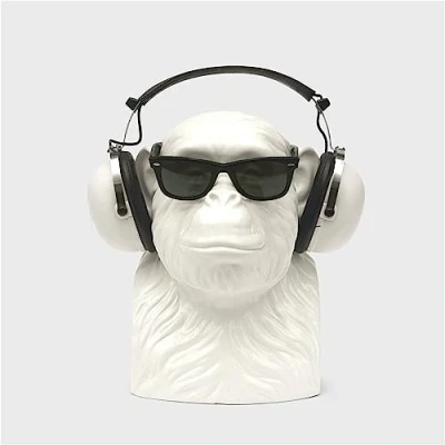 Image of Suck UK Chimp Head Tidy Jewellery Organiser &amp; Trinket Tray Desk Accessories Home Office Key Bowl Hallway Decor for Men Holder Glasses